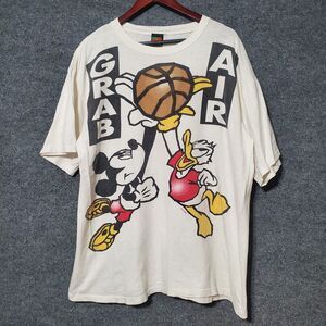 Vintage Mickey Unlimited Grab Air Disney Basketball Mickey Donald Shirt Mens XL